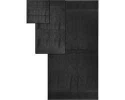 8-Delige Handdoekset - 2 badhanddoeken, 2 handdoeken en 4 Washandjes Katoen Hotelkwaliteit Superzacht en Zeer Absorberend (Zwart).
