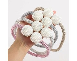8-delige set met magnetische gordijnbinders, gordijnsluitingen, gordijnringen en accessoires voor gordijnen en jaloezieën (goud).