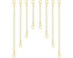8-delige set van koperen verlengkettingen voor sieraden, verstelbare verlengingen voor kettingen, armbanden en enkelbandjes