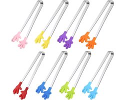 8-in-1 Mini Handtangen - Multifunctionele Siliconen Voedselclips voor Koken en Barbecue