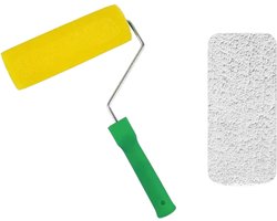 8 Inch / 20 cm Verfroller – Latex Roller voor Muren en Plafonds – Spons Verfroller met Handvat – Muurverf Schilder Gereedschap - Maat M