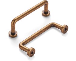 8-pack antieke bronzen vintage kastknoppen en ladegrepen - Decoratieve hardwaregrepen met schroeven, klassieke keuken- en badkamergrepen voor meubels, dressoirs, kasten