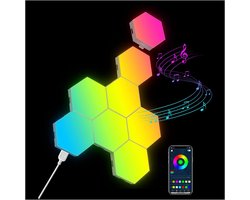 8 Pack Hexagonale RGB Wandlamp Panelen - Led Honingraat Lampen voor Kamer Decor - Gaming Nachtlampen - Mannen Vrouwen Kinderen