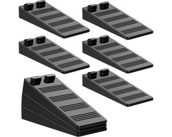 8-Pack rubberen deurstopperwiggen - Stapelbare deurstoppers - Verstelbare hoogte - Geschikt voor alle vloeren - Antikras- en antislipontwerp - Beschadigt vloeren niet - Geschikt voor harde vloeren, badkamers, balkons - 9,3 x 4 x 1,5 cm