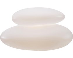 8 seasons design | PE buitenlamp E27, eivormig, wit Ø 39 cm, inclusief glimmende acryl stenen