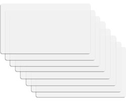 8 stuks afwasbare transparante melkachtig witte kunststof placemats - antislip en hittebestendig - waterdicht - voor eettafel
