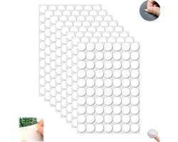 8 stuks - Dubbelzijdige zelfklevende stippen - Ronde, transparante stickers - Verwijderbare stickers die geen resten achterlaten - Waterdichte stickers van 20 mm - Geschikt voor ballonnen, knutselwerk, doe-het-zelfprojecten en kantoorartikelen