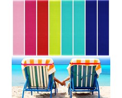 8 stuks - Elastische strandhanddoek band - Elastiekje - universele rekbare handdoek houder - Opbergriemen - Strandstoel Handdoekriemen - Strandaccessoires - Strandstoel Handdoekriemen - Beach Towel Bands - Voor strand, zwembad, cruise en camping