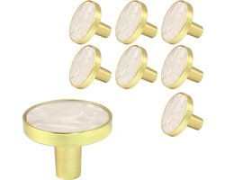8 stuks - Kastknop - 32mm - Meubelknoppen - Kastknoppen - Meubelhandvat - Hand Grepen - voor kast - lade - keuken - badkamer kast - thuis - kantoor - meubilair - hardware - Metaal - Hand Grepen - goud,wit - Zinklegering