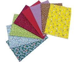 8 Stuks Katoenen Stofvierkanten 50x50 cm Patchwork Stof Voor Quilten en Knutselen