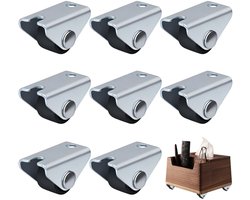 8 stuks kleine meubelwielen - Verschuiven van meubels - Meubel Wielen Kast - Meubels en Beweegbare Voorwerpen - mini-kogelwielen - Kogelwielen Voor Meubels - Ø15mm - 30KG Draagvermogen
