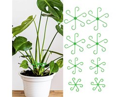 8 stuks klimplantenstengelsteunen voor kamerplanten, kunststof klimplantenstengelsteunen, herbruikbare klimplantensteun, plantenrek, ideale plantensteun voor binnen voor een bloeiende groei, groen