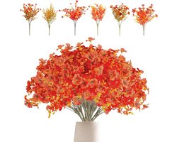8 Stuks Kunstbloemen voor Herfstdecoratie, Kunstboeket voor Balkon, Tuin, Tafel, Verjaardagen en Feestdagen