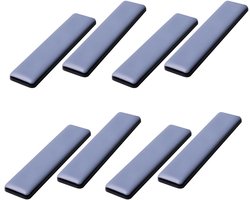 8 Stuks - Meubelglijders - Vloerglijders - 10*2,4 cm - Blauw - Meubelonderzetters - Vloerbeschermers - Meubel Bescherming - Zelfklevend - Rechthoek - PTFE, rubber - Bescherming van Vloer en Meubel