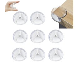 8 stuks - Meubelhoekbeschermers - Babyveilige meubelhoekbeschermers - Veiligheidskussens - Hoekbeschermers voor tafels en salontafels - Transparant -Geschikt voor tafels, alle randen en materialen zoals hout, glas en metaal.
