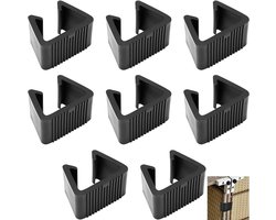 8 stuks - Meubelklemmen - Klemmen voor buitenmeubels - bevestigingsklem voor rieten stoelen - clips voor terrasbanken - verbindingsstuk voor sectionele banken - voor buitenpatio tuin rotan rieten meubelen sectionele connector - zwart
