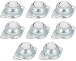 8 stuks - Meubelwielen - Zwenkwielen - Mini-kogelwielen - Meubels Verschuiven - Meubelonderzetters - Voor Onder Meubels - Wieltjes - Plank wieltjes - Metaal en nylon - Verschuiven van meubels - Zilver