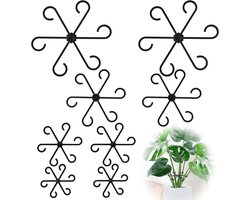 8 stuks - Plantenstengelhouder - Kamerplantenhouder - Herbruikbaar - Kunststof plantenhouder - Kamerplantenaccessoire - 4 maten - Zwart