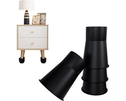 8 Stuks Plastic Bedverhogers, Ronde Vorm, Ruimtebesparend, Stapelbaar, Meubelverhogers, 6,5-17 cm In Hoogte Verstelbaar, Verlengstukken Voor Poten, Stijgleiding Voor Meubels, Bank, Bed, Tafel, Stoel NAIZY