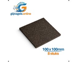 8 STUKS PREMIUM ZELFKLEVENDE XXL VILTJES BRUIN 100 x 100 mm VIERKANT – Groot Plakvilt – Meubelvilt voor Bank Kast & Tafelpoot – Anti-Kras Vloerbescherming – Vloerglijders voor Meubels – Beschermt Parket, Laminaat, PVC & Tegels – Extra Sterke Hechting