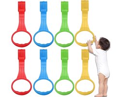 8 Stuks - Ringen Voor Kinderbedden - Wieg hangende ringen - Wandelen Praktijk Training Gereedschap - Handvatten om te leren staan ​​en lopen - Baby Pull Up Ringen - Optrekringen - Veilige Grip Wieg Accessoires - Voor babybox en ledikant