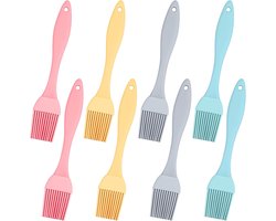 8 stuks siliconen bakkwasten, oliekwast voor de keuken, hoge temperatuurbestendigheid, grill, keukenkwast, afneembaar en gemakkelijk te reinigen, taartborstel, bakset, comfortabele handgreep, voor