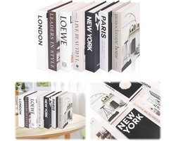 8 stuks Sweet Stacked Books, opvouwbare kunstboeken voor woon- en kantoordecoratie, displayboeken voor salontafel/planken