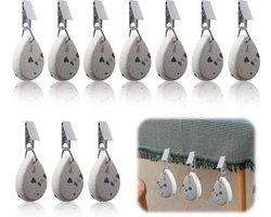 8 stuks tafelkleedgewichten natuursteen marmer gewichten tafelkleed, hanger steen tafelgewichten kleerhangers met clips, voor picknicks, familiefeesten, bruiloften (terrazzo)