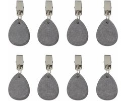 8 Stuks Tafelkleedgewichten van Marmer en Metaal voor Buiten, Ideaal voor Tuinfeesten en Barbecues