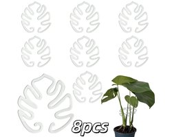 8 stuks - Transparante acryl plantenstandaard - Ondersteuning en vormgeving - Klimsteunframe - Bevestigingsframe voor groene planten - 9*14 cm - Geschikt voor Monstera kamerplanten - Transparant