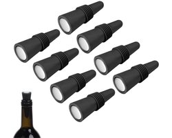 8 stuks-Wijnkurk - Flessenstopper - Afdichtende stop - Stop voor het bewaren van voedsel - Keukengereedschap - Geschikt voor rode wijn - Wijn - De meeste wijnflessen - Zwart - 61*23.5mm