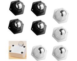 8 Stuks Zelfklevende zwenkwielen - Wielen voor meubels - meubelwielen - Zwenkwielen - Verschuiven van meubels - universeel - voor opbergbakken, kasten en apparaten