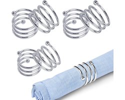 8-stuks- Zilveren servetringen - Lente servetringen - Gemakkelijk schoon te maken - Tafeldekking, Tafeldecoraties voor tafeldekkingen, Speciale gelegenheden, Elegante tafeldecoraties en cadeau-ideeën