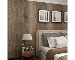 80 cm x 4 m dik lichtgrijs lichtbruin houtvezel zelfklevend behang vintage grijze houtlook structuurbehang zelfklevend behang vinyl mat textuur plakfolie meubelsticker