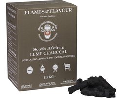 8.5 KG Zuid-Afrikaanse Black Wattle Premium Restaurant Houtskool van Flames & Flavour voor Big Green Egg - Kamado - Weber Kettle BBQ