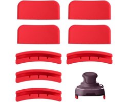 8Pcs Air Fryer Matten voor Ninja Crispi - Rood Silicone Onderzetters - Hittebestendig en Gemakkelijk Schoon te Maken