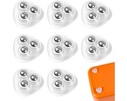 8pcs Mini Casters - Kitchen Sink - Keukenapparaten - 360° Rotatable Wheel Rollers - Sticky Pulley Wheels - Trash Can Storage Box - Small Furniture