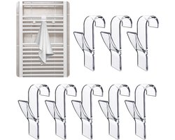 8stuks handdoekhaakjes - HanddoekHaak - kledinghaak voor radiator - Handdoek Houder Hangend aan Verwarming - Badkamer Haken Hangend - ophanghaken - Badkamer Haken Hangend - radiator haken - handdoekhaken radiator - Transparant