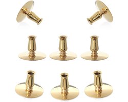 8x Messing Kaarshouders Goud - Stijlvol & Elegant