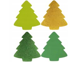 8x Schuim Kerstbomen 106x119mm - Decoratie voor Knutselen