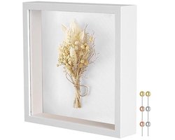 8x8 Shadow Box Frame met Linnen Achterkant - Memory Box Display Case voor Fotos en Herinneringen