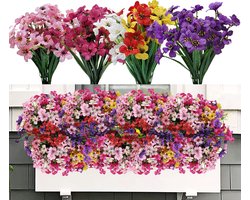 9 Bundels Weerbestendige Kunstbloemen voor Balkon en Tuin - UV-bestendig en Onderhoudsvriendelijk