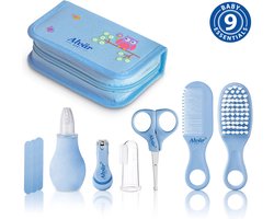 9-delig baby verzorgingskit - baby verzorgingsset - baby verzorgingsproducten - Manicure set - Nagelset - Newborn Care set - Kraam cadeau - Manicureset - nagelknipper, nagelvijl, nagelschaartje, Borstel en kam - Neuszuiger en vingertandeborstel