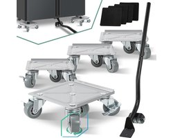 9-delige Meubelverplaatser Set incl. Hefstang - Meubeltransporter tot 1300 kg met Rolletjes voor Gladde & Zachte Vloeren​