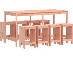 9-delige tuinmeubelset van massief hout, Douglasie