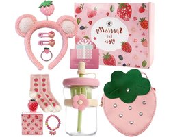 9-delige Waterglas Aardbeien Cadeauset voor Tuinliefhebbers en Decoratie