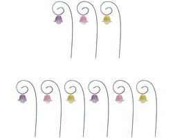 9 stuks lelietjes-van-dalen tuinbeeld - harsen bloemen tuinsteker - tuindecoratievoor gazon, pad, patio, plantenbak