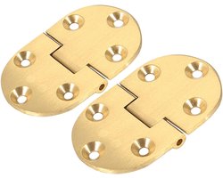 90 Graden Massief Messing Butler Lade Scharnieren Flip Top Scharnier Met Schroeven voor Klaptafels/Naaimachine Tafel Vouw Scharnieren Meubelaccessoires