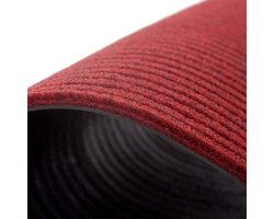 90 x 300 cm Loper voor de gang, Antislip Deurmat voor de gang, Vuilvanger Mat, Ingangsmat, Deurmat voor kamers, Gangen, Ingangsgebieden (Donkerrood)