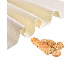 90×66 cm - Broodmatdoek - Linnen banketbakkersdoek - Dikke bakbrooddoek - Geschikt voor het bakken van brooddeeg - Geschikt voor het maken van stokbroden, brood, ciabattabrood